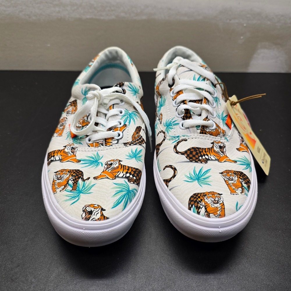 Vans Era ComfyCush Discovery Project Cat Tiger Print Sneakers Mens 9.5 Womens 11